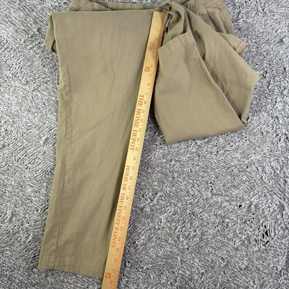 Cove USA Chino Pants Mens 34/30 Beige Elastic Waist Golf Preppy Stretch Business